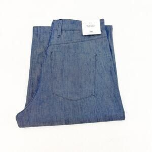 Zara The Ultimate High Waist Straight Fit Full Length Dk Wash Denim Jean Size 14